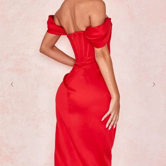House of CB Strapless Red Dress - Picture 2 of 3